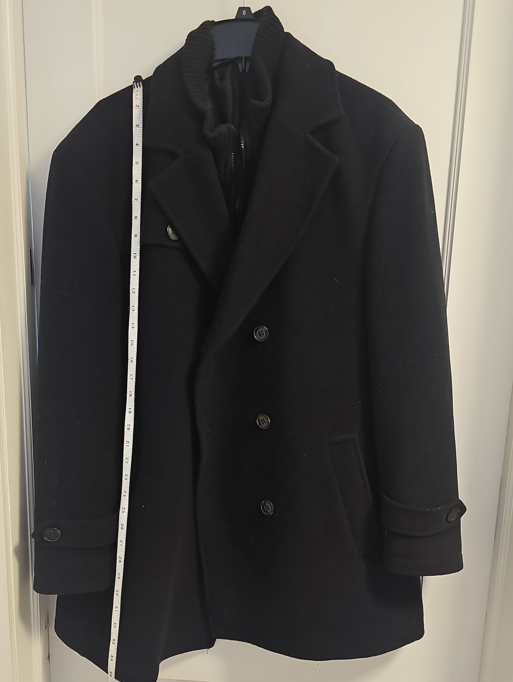 Ralph Lauren Black Double-Breasted Pea Coat